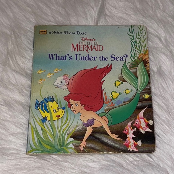 Vintage 1993 Golden Books Disney’s Little Mermaid What’s Under The Sea?
